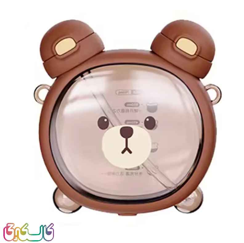 قمقمه کودک مدل خرسی بند دار گنجایش 0.75 لیتر