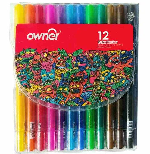 ماژیک رنگ آمیزی 12 رنگ اونر