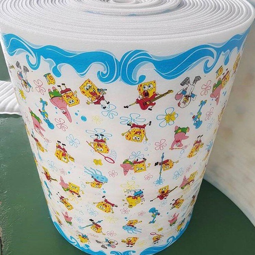 دیوار پوش طرح باب اسفنجی